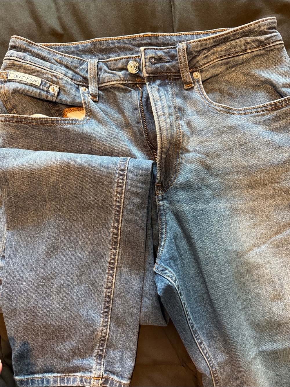 Calvin Klein Women’s High rise slim Blue Denim Jeans